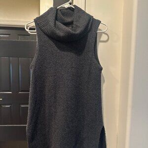 Saks Fifth Avenue 100% Cashmere Cowl Neck Sleeveless Sweater